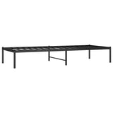 Metal Bed Frame without Mattress Black 75x190cm 350836