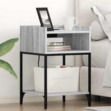 Bedside Cabinet with Shelf 2 pcs Grey Sonoma 40 x 40 x 61 cm 859477