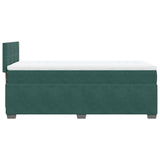 Box Spring Bed with Mattress Dark Green 90x190 cm Velvet 3286201