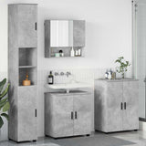 Bathroom Furniture Set Wall-mounted 4 pcs Concrete Grey 3393006