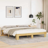 Bed Frame without Mattress 200x200 cm Solid Wood Oak 3324133