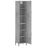 Highboard Concrete Grey 34,5x34x180 cm Engineered Wood 3198797