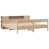 Bookcase Bed without Mattress 180x200 cm Super King Solid Wood Pine 3322939
