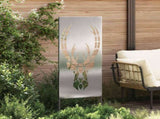 Garden Privacy Screen Silver 50 x 140 cm Stainless steel 876333