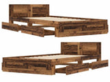 Bed Frame with Headboard Old Wood 80 x 200 cm Engineered Wood 3429680