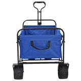 Folding Wagon Blue 89 x 63 x 96 cm Steel and Polyester Oxford 42020657