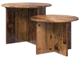 Side Table Set 2 pcs Old Wood Engineered Wood 8001017