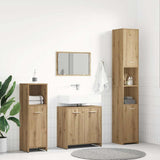 4 Piece Bathroom Furniture Set Artisan Oak Engineered Wood 3328554