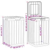 Outdoor Garbage Bin Anthracite 38x38x65 cm PP 364224