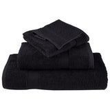 6 Piece Premium Towel Set SOLUND Black 600 gsm 137565