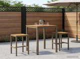 Garden Bar Table Natural and Coffee 60 x 60.5 x 105 cm 901333