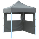Professional Folding Party Tent with 2 Sidewalls 2x2 m Steel Anthracite 48884
