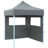 Professional Folding Party Tent with 2 Sidewalls 2x2 m Steel Anthracite 48884