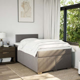 Box Spring Bed with Mattress Taupe 120x200 cm Fabric 3285852