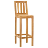 Bar Stool 2 pcs Natural Solid Teak Wood 42030011