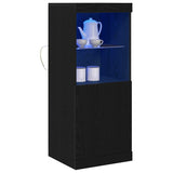 LED Sideboard Black Oak 41 x 37 x 100 cm Engineered Wood 863041