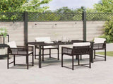 Garden Dining Set 5 pcs Brown Poly Rattan 3380755