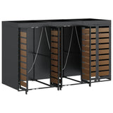 Wheelie Bin Storage for 3 Bins Anthracite 204 x 77.5 x 121.5 cm 3394774