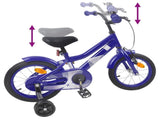 Kids Bike 14 Inches for 3-5 Years Old Dark Blue 42009370