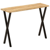 Console Table with Live Edge 105x33x76 cm Solid Wood Mango 372763