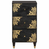 Sideboard with Drawer Black 40 x 33 x 75 cm Solid Mango Wood 4018831
