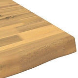 Live Edge Table Top 80 x 80 x 3 cm Square Solid Acacia Wood 938637