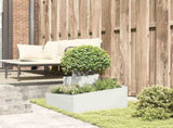 Garden Planter White 60 x 60 x 50 cm Cold-rolled Steel 873572