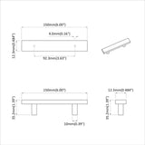 Cabinet Handle 420 pcs Black 150 x 12.3 x 35.2 mm 864724