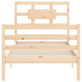 Bed Frame without Mattress 90x200 cm Solid Wood 3194426
