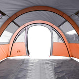 Camping Tent Tunnel 4-Person Grey and Orange Waterproof 94402