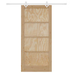 Sliding Door Manual Natural and white 93 x 202 cm 3333570