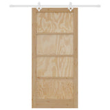 Sliding Door Manual Natural and white 93 x 202 cm 3333570