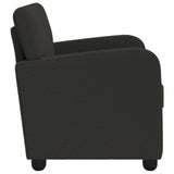 Armchair Black Faux Lamb Fleece 42043410