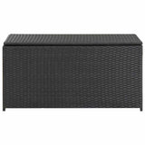 Garden Storage Box Poly Rattan 100x50x50 cm Black 46471