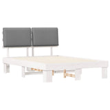 Bed Frame with Upholstered Headboard Light Grey 160 x 200 cm 877268