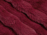 Anti-Slip Faux Rabbit Fur Blanket Olite Bordeaux Red Polyester 42021849