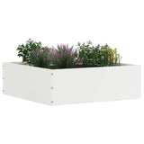 Lawn Edging 6 pcs White 40 x 40 x 13 cm Steel 874705