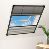 Plisse Insect Screen for Windows Aluminium 80x100cm with Shade 148683