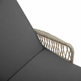 Sun Lounger Reclining Light Grey and Dark Grey 55 x 200 x 92 cm 365430