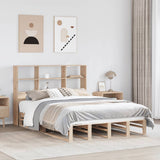 Bookcase Bed without Mattress 150x200 cm King Size Solid Wood 3323923