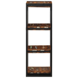 ZNTS Wall Shelf Multicolour 35x35x100 cm Solid Wood Reclaimed 4015936