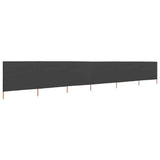 6-panel Wind Screen Fabric 800x160 cm Anthracite 47182