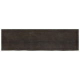 Wall Shelf Dark Brown 220x60x cm Treated Solid Wood Oak 363859