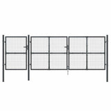 Mesh Garden Gate Anthracite 400x125 cm Galvanised Steel 154546