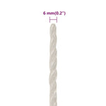 ZNTS Work Rope White 6 mm 500 m Polypropylene 153044