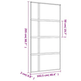 Sliding Door Gold 102.5x205 cm Clear ESG Glass and Aluminium 155192