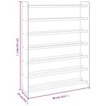 ZNTS Shoe Rack Brown 90x24x117 cm Engineered Wood 327350