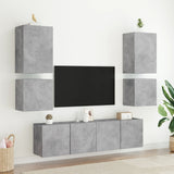 TV Wall Cabinets 2 pcs Concrete Grey 40.5x30x40 cm Engineered Wood 836903