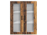 Wall Glass Cabinet LUCCA Old Wood 60 x 31 x 100 cm 885183