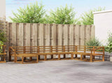 Outdoor Sofa Set 8 pcs Natural Solid Acacia Wood 3366827